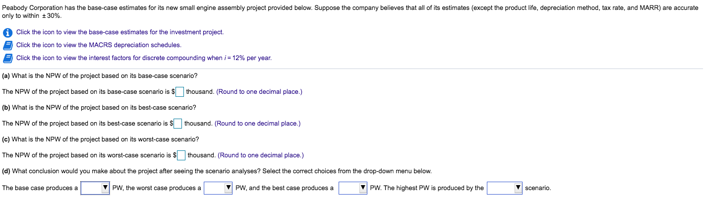 Peabody Corporation Has The Base Case Estimates For Chegg Com