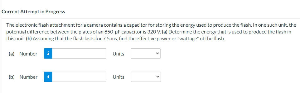 Solved The electronic flash attachment for a camera contains | Chegg.com
