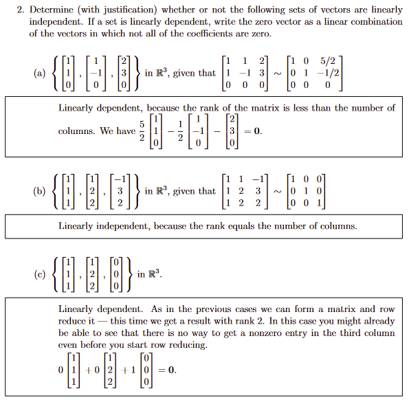 Solved 1. Write [−21] as a linear combination of the vectors | Chegg.com