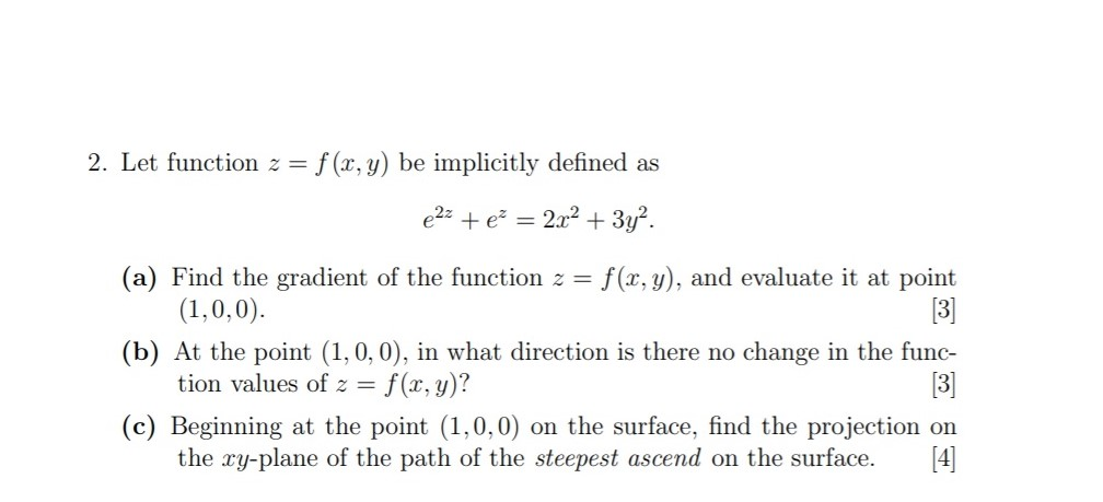 Solved 2. Let Function Z = F(x, Y) Be Implicitly Defined As | Chegg.com