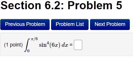 Solved Section 6.2: Problem 3 Previous Problem Problem List | Chegg.com