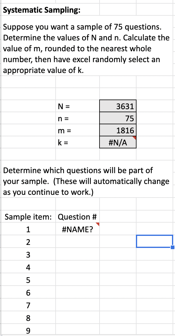 Suppose you want a sample of 75 questions. Determine | Chegg.com