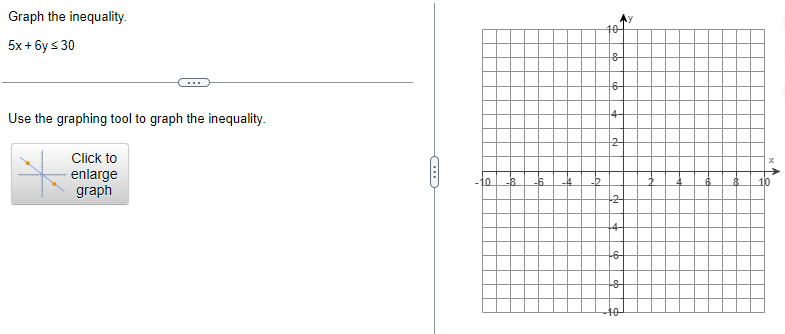 solved-graph-the-inequality-5x-6y-30-use-the-graphing-tool-chegg