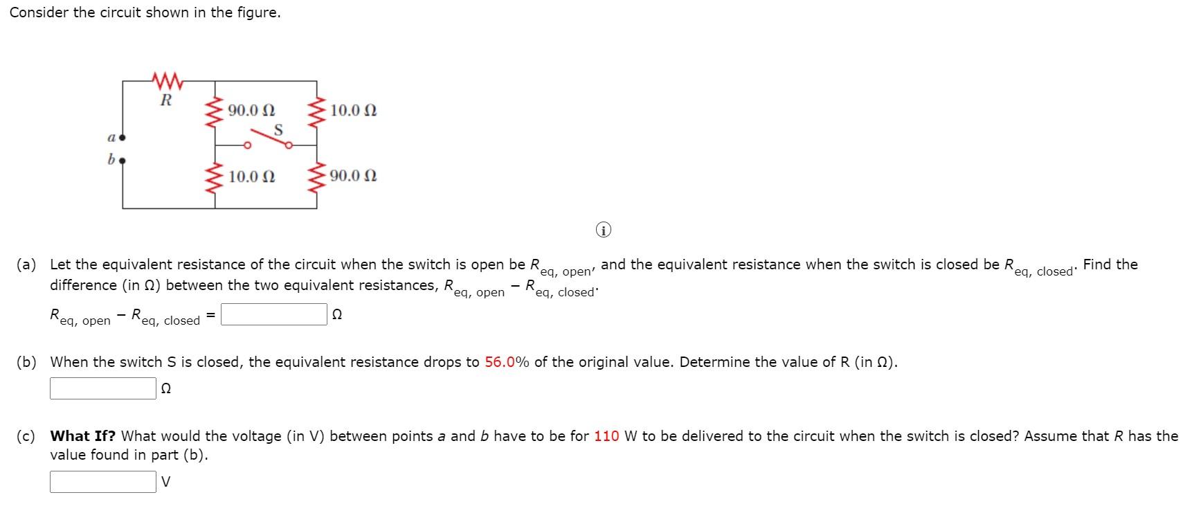 Solved Consider the circuit shown in the figure. R 10.0 12 | Chegg.com