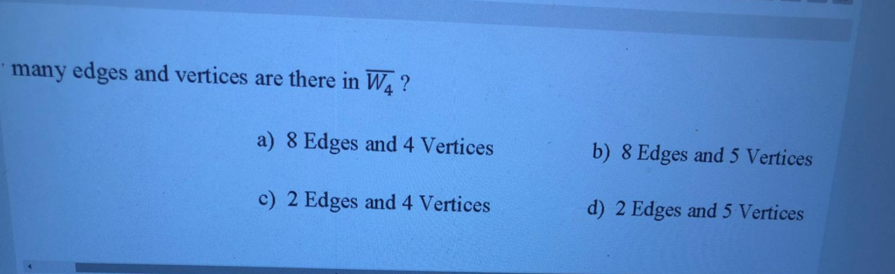 Solved many edges and vertices are there in WA? a) 8 Edges | Chegg.com