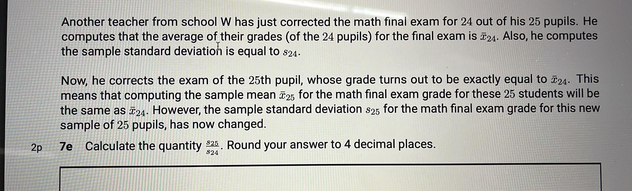 Another teacher from school W has just corrected the | Chegg.com