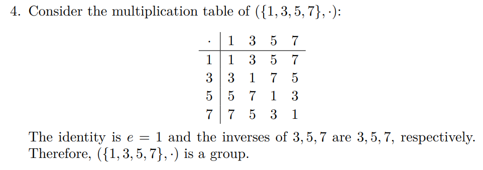 Solved Please Explain The Multiplication Table And How They | Chegg.com