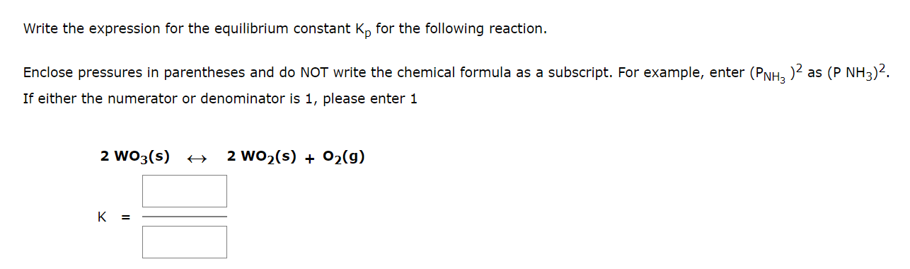 Solved Write The Equilibrium Constant Expression, KC, For | Chegg.com