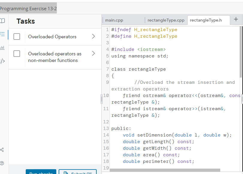 Solved Programming Exercise 13-2 Overloading Operators As | Chegg.com