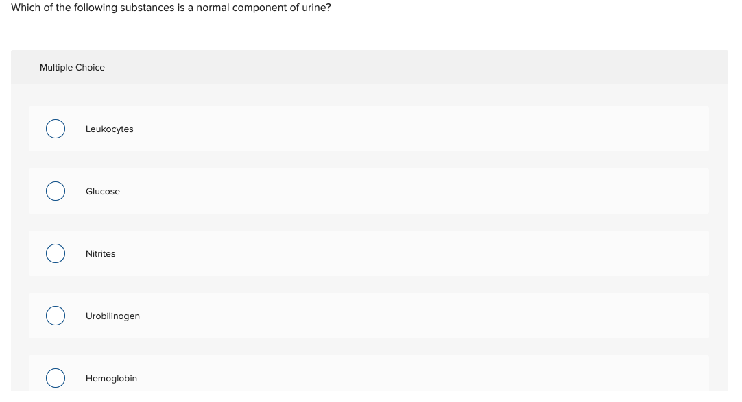 Solved Which of the following substances is a normal | Chegg.com