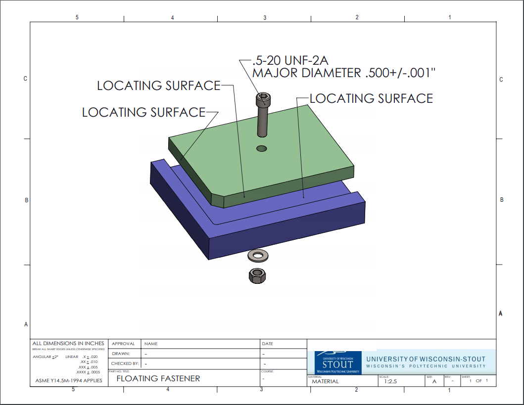 Solved 2 5 Unf 2a Major Diameter 500 001 Locatin Chegg Com Solved 2 5 Unf 2a Major Diameter 500 001 Locatin Chegg Com