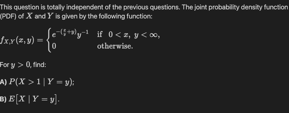 Solved The joint probability density function(PDF) ﻿of x | Chegg.com