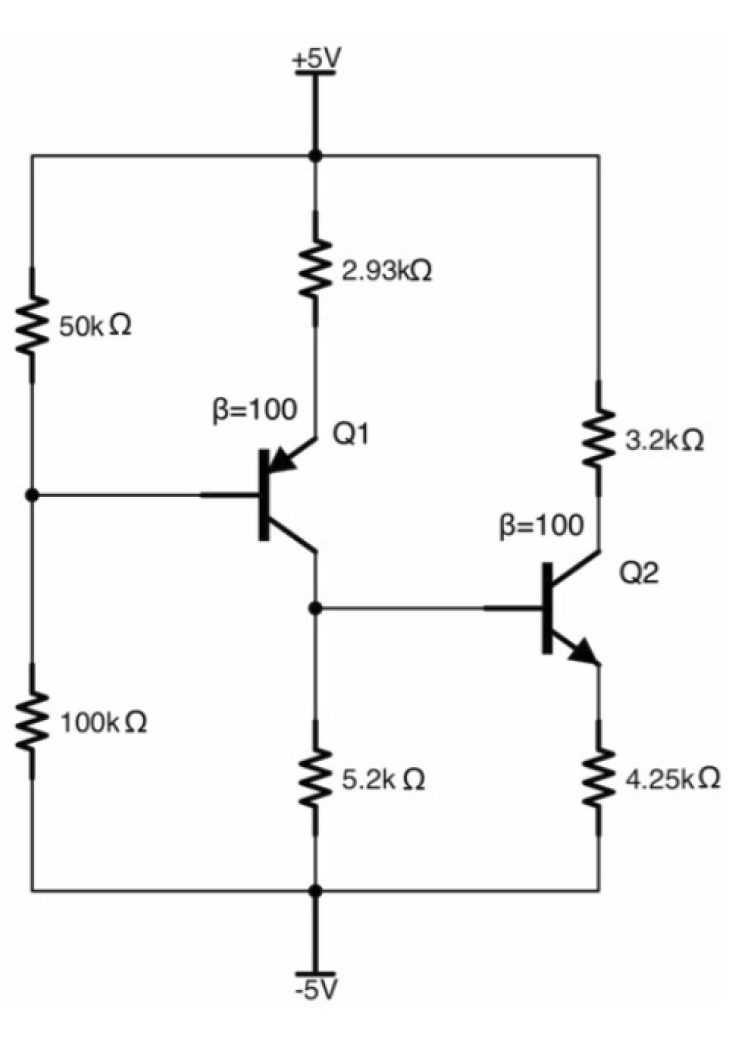 Solved Determine Ib1, Ic1, Ie1 and VEC1 for =100 Determine | Chegg.com