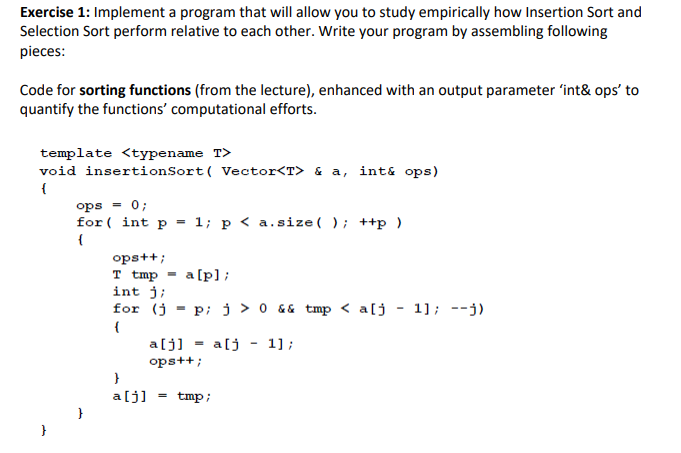 Exercise 1: Implement a program that will allow you | Chegg.com