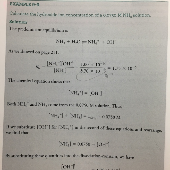 Solved Is Kw here means [NH4+] [OH] = 1.00* 10^14 ? I