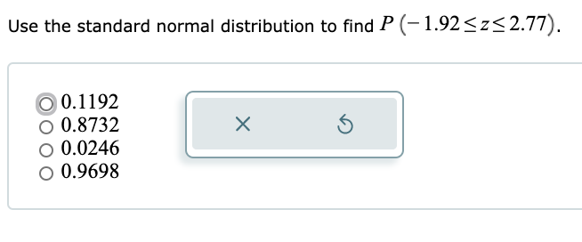 Solved Use the standard normal distribution to find | Chegg.com