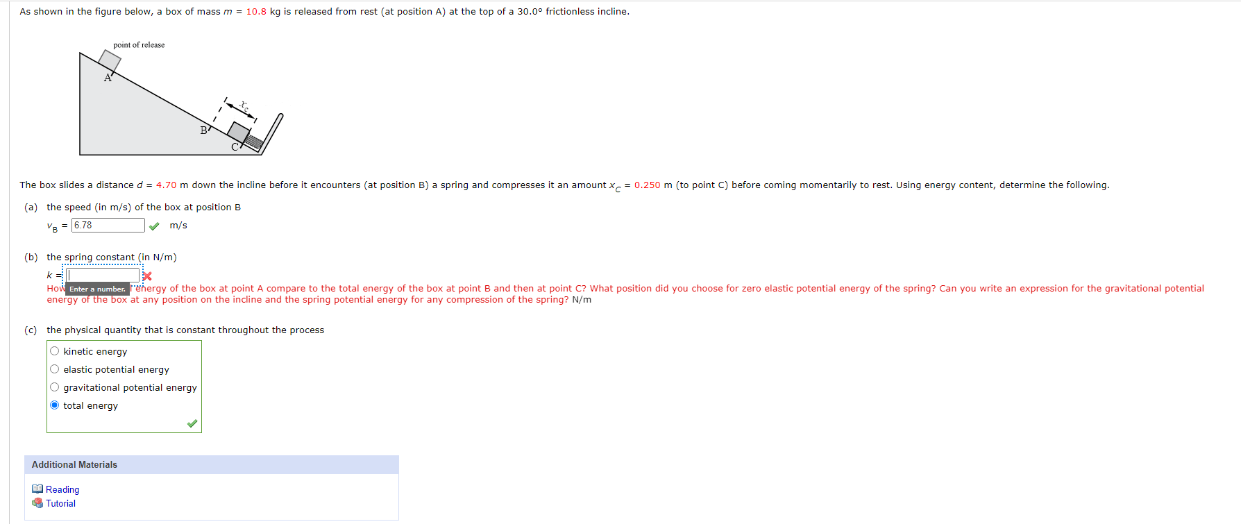 Solved As shown in the figure below, a box of mass m=10.8 kg | Chegg.com 