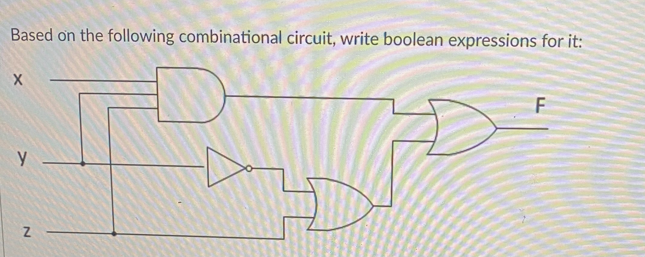 Solved Based On The Following Combinational Circuit, Write | Chegg.com ...