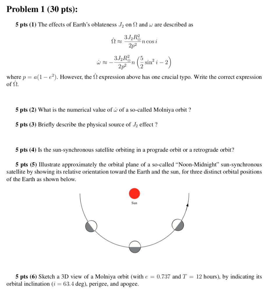 Problem 1 30 Pts 5 Pts 1 The Effects Of Earth Chegg Com