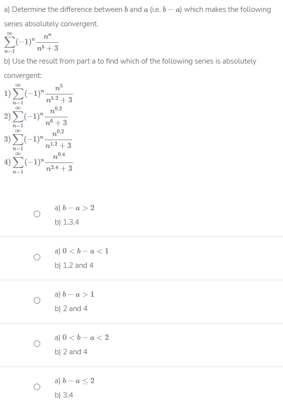 Solved Na A) Determine The Difference Between B And A (.e. B | Chegg.com