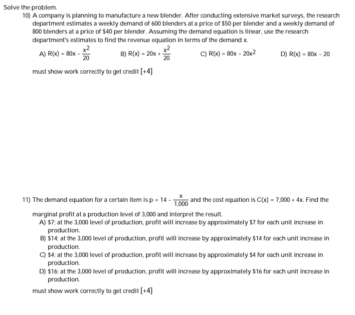 Solved 8 Let C X Be The Cost Function And R X The Reve Chegg Com