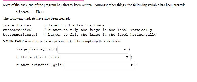 Python 3.7 Questions Q1 Consider a Python GUI program | Chegg.com