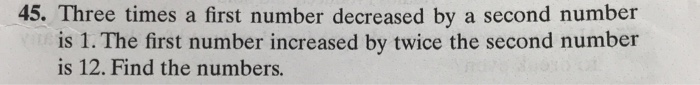 three times a number increased by 25