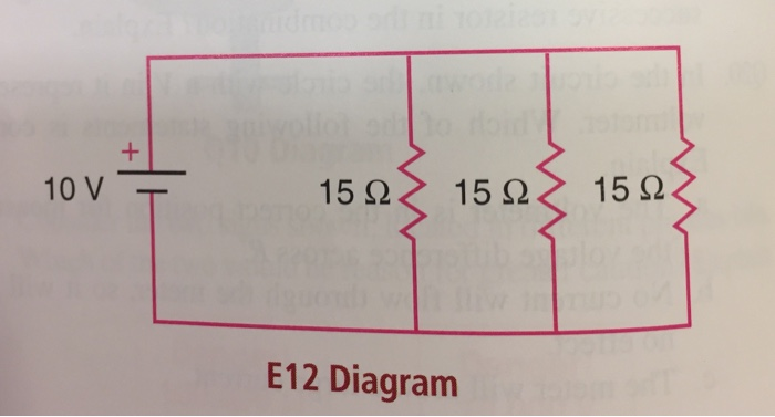 Solved Three Identical Resistances, Each 15, Are Connected | Chegg.com