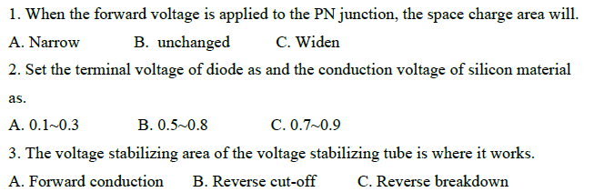 Solved 1. When the forward voltage is applied to the PN | Chegg.com
