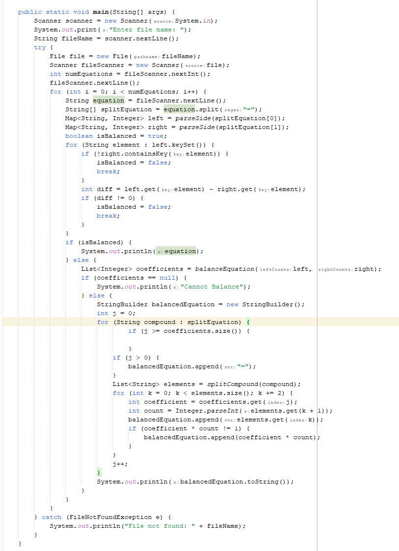 Solved Program unable to balance chemical equation: | Chegg.com