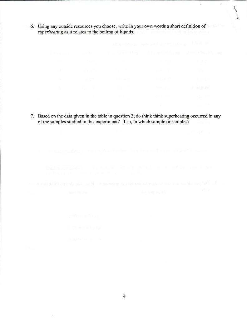 Solved 3. The data in the table below were collected in the | Chegg.com
