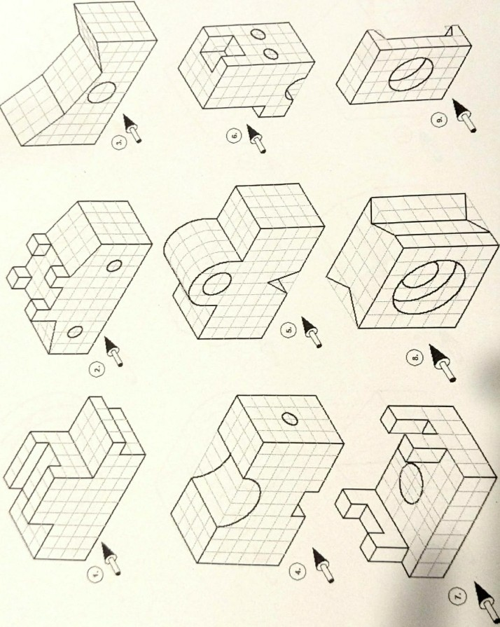 Solved -Sketch the Front, Top, Side views of the object. The | Chegg.com