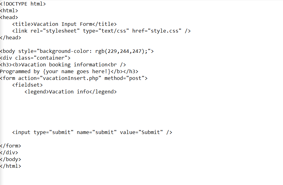 Solved This is PHP programming language html and css file is | Chegg.com