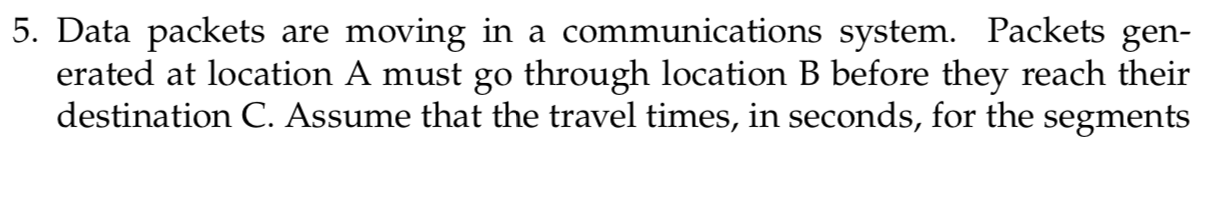 Solved 5. Data packets are moving in a communications | Chegg.com