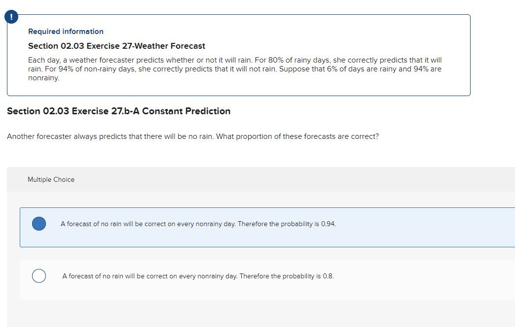 Solved Required information Section 02.03 Exercise
