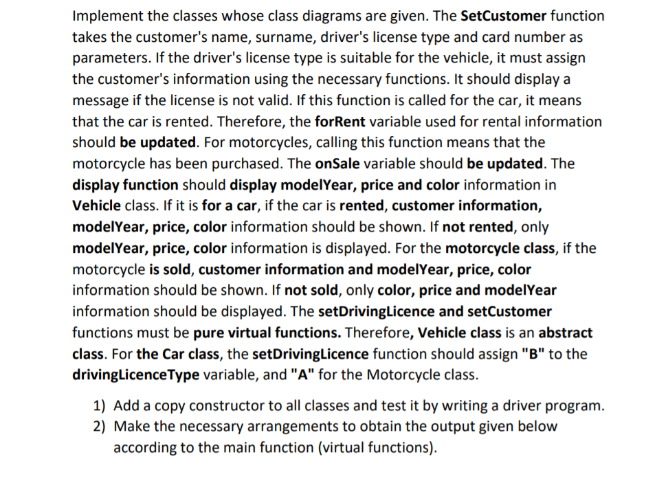 Solved Implement the classes whose class diagrams are given. | Chegg.com