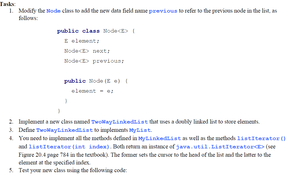 Solved Tasks: 1. Modify the Node class to add the new data | Chegg.com