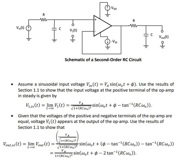 Solved R Vout(t) Vin(t) Schematic of an RC Circuit We have | Chegg.com