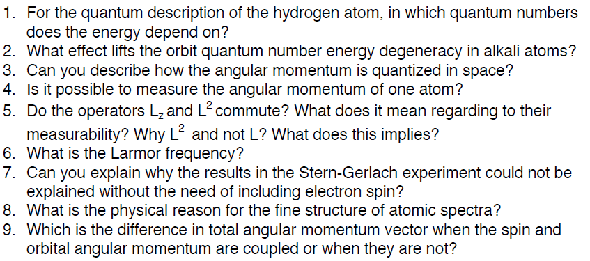 Solved Atomic and Molecular physics, conceptional | Chegg.com