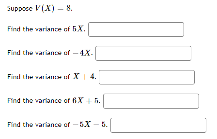 find the variance of first 5 multiples of 6