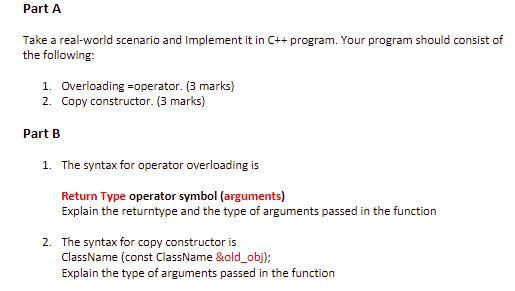 Solved Part A Take a real-world scenario and Implement it in | Chegg.com