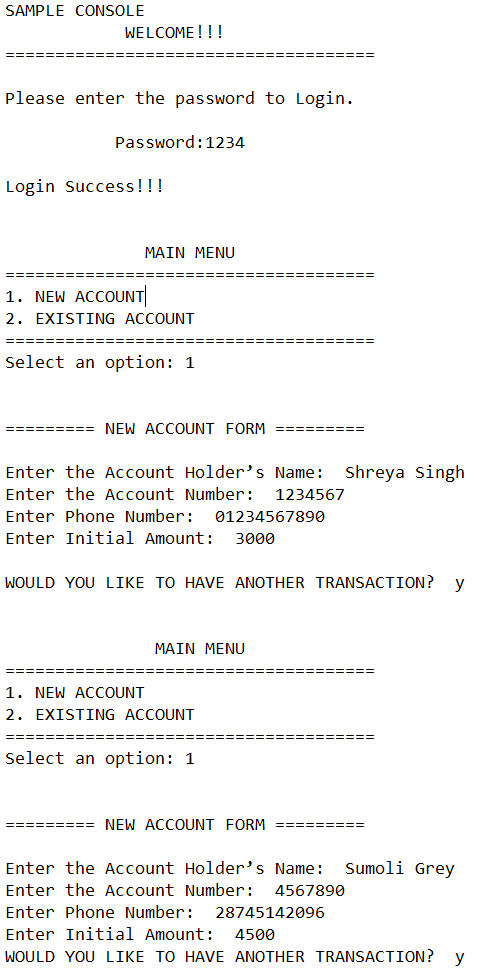 Solved Make a program(BANK MANAGEMENT SYSTEM) in C++ | Chegg.com