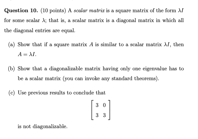 Solved Prove that for a matrix with entries in F[λ] (or