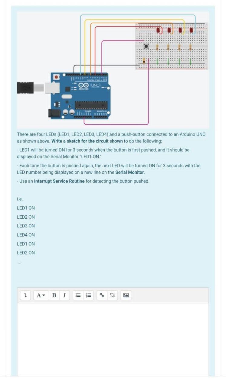Solved O UNO 1113333 There are four LEDs (LED1, LED2, LED3, | Chegg.com