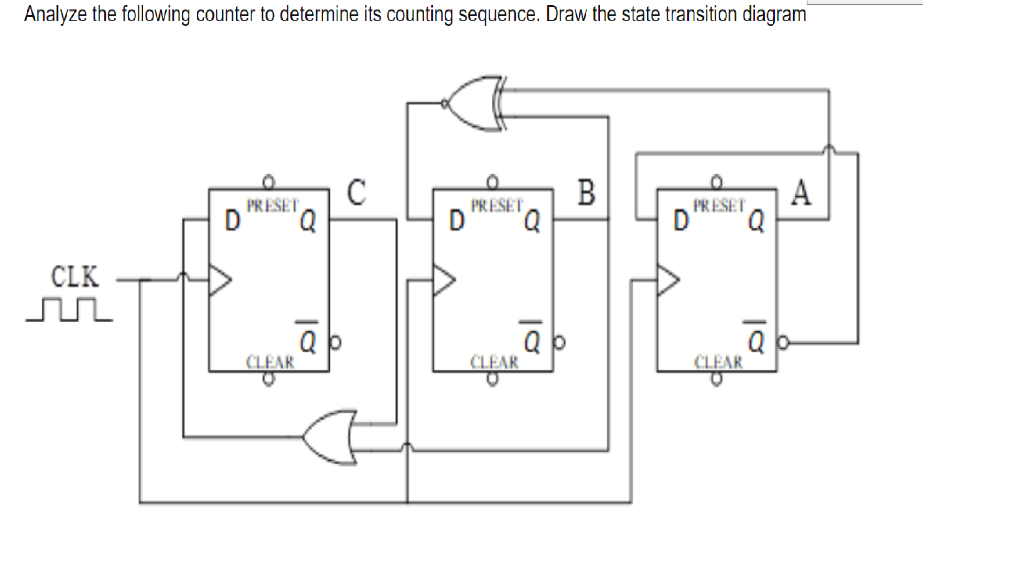 Solved Analyze the following counter to determine its | Chegg.com