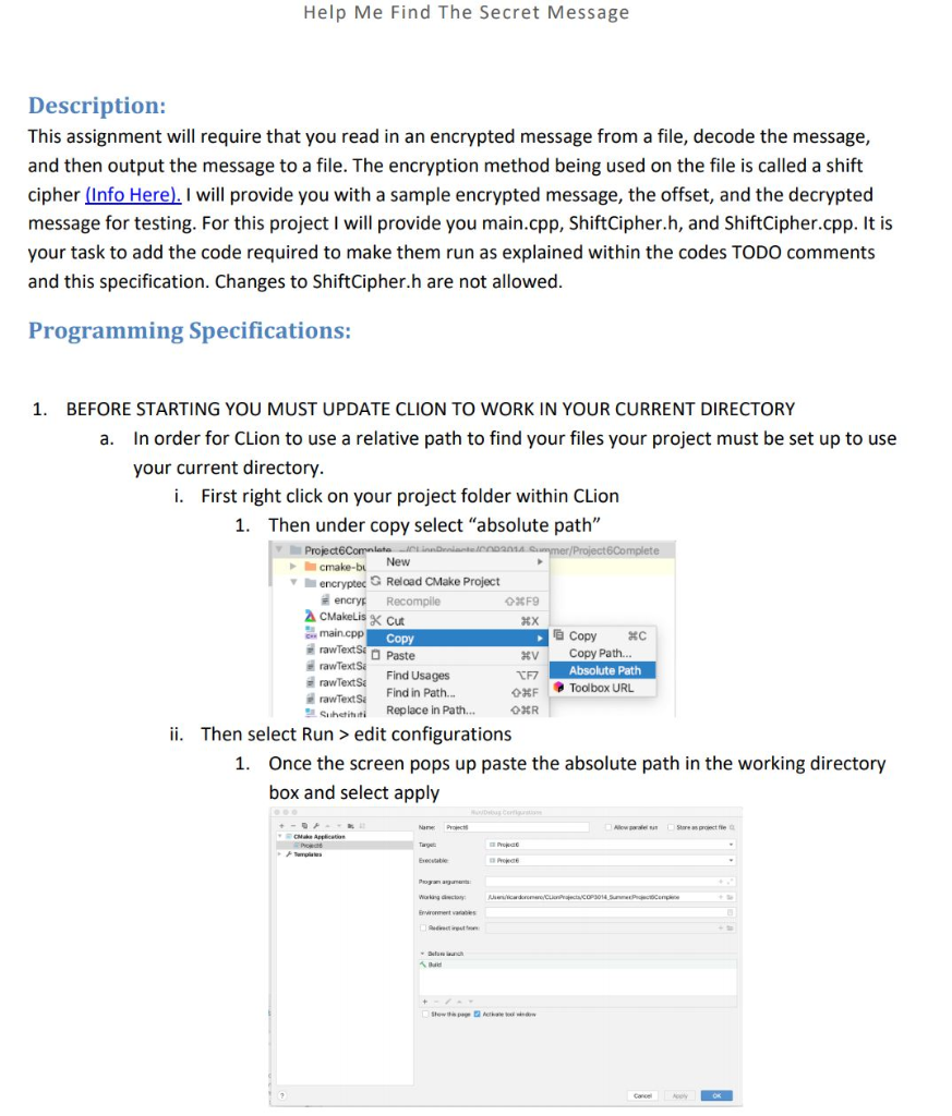 Help Me Find The Secret Message Description: This | Chegg.com