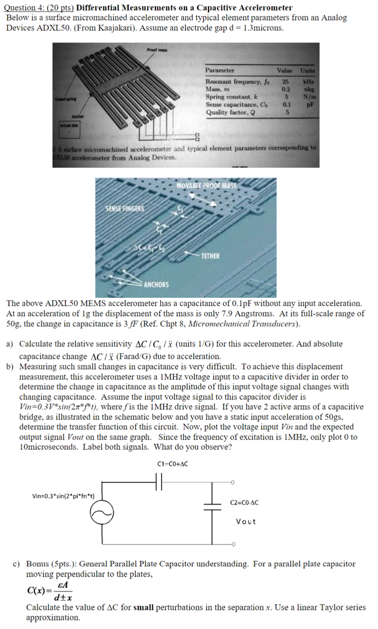 Solved Question 4: (20 pts) Differential Measurements on a | Chegg.com