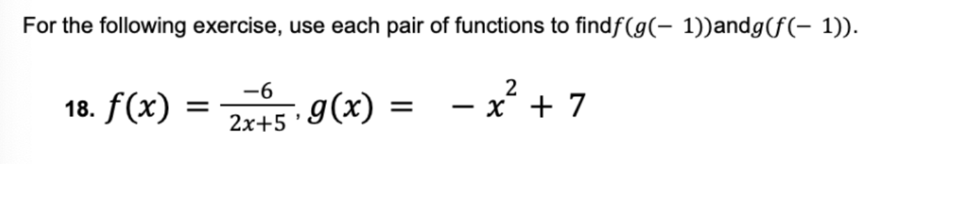 For the following exercise, use each pair of | Chegg.com