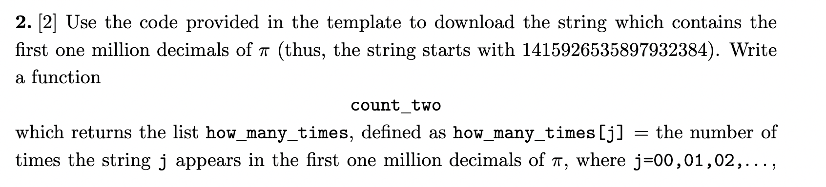 Solved 2. [2] Use the code provided in the template to | Chegg.com
