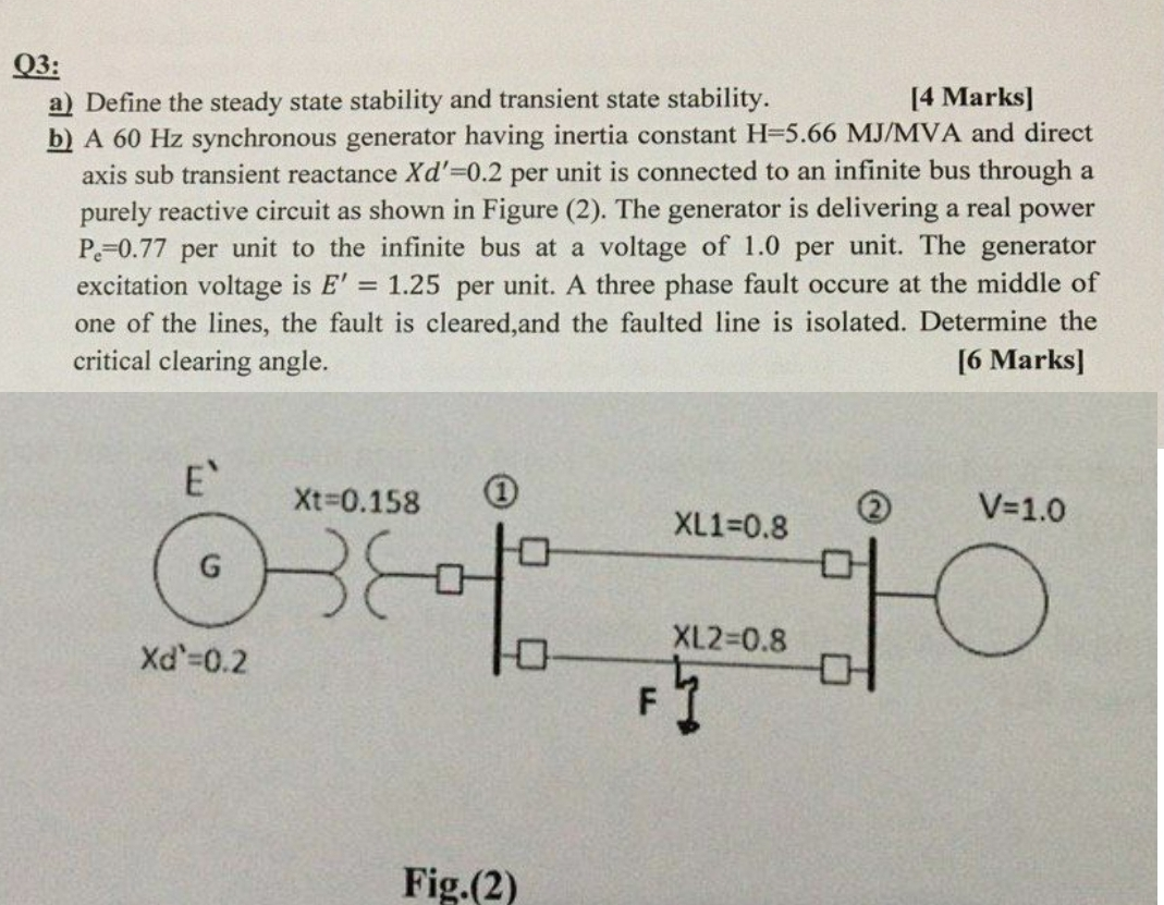 Solved 03: A) Define The Steady State Stability And | Chegg.com